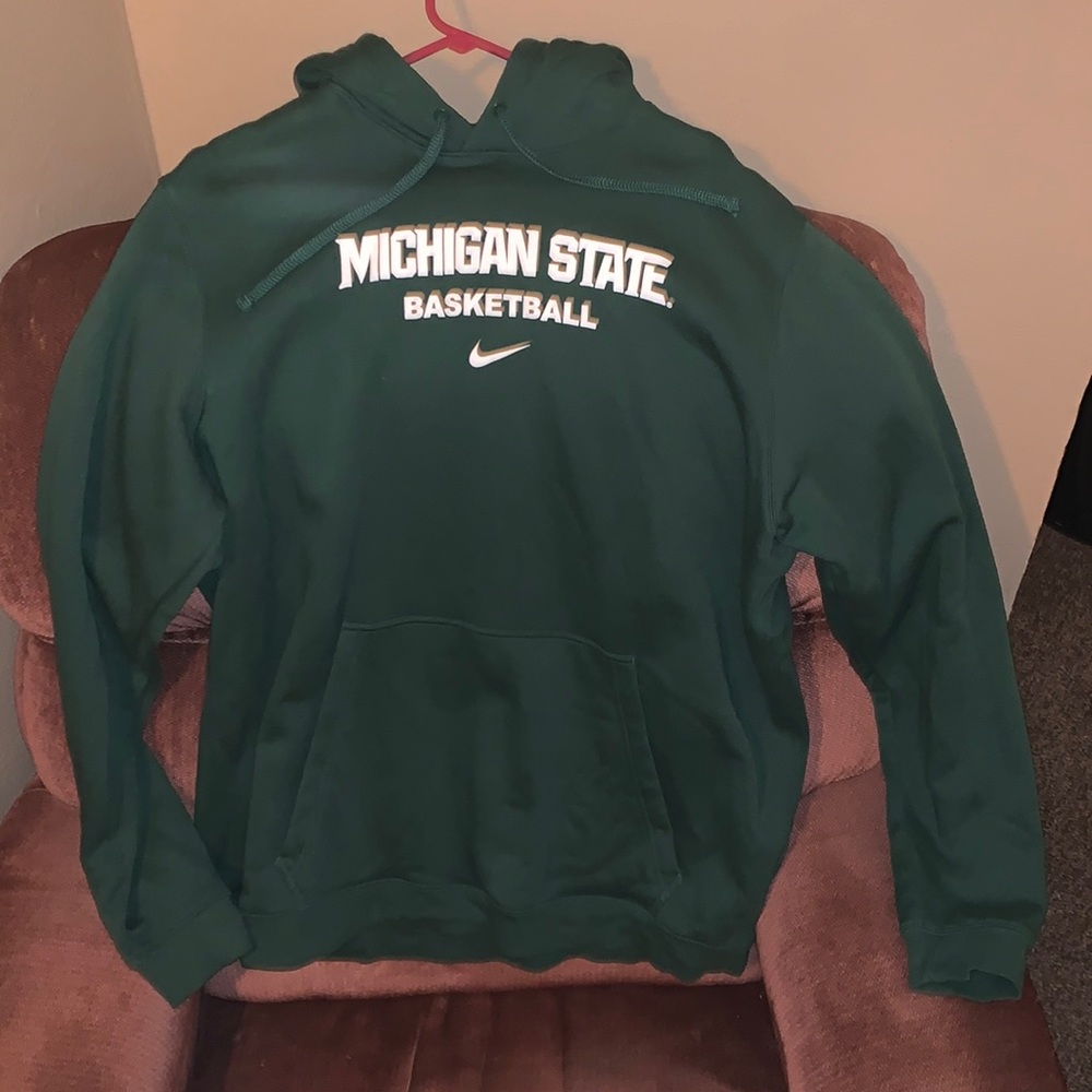 Nike Mens Michigan State Basketball Green Sweatshirt Size XXL